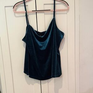Banana Republic Elegant Velvet Cami Top in Teal
